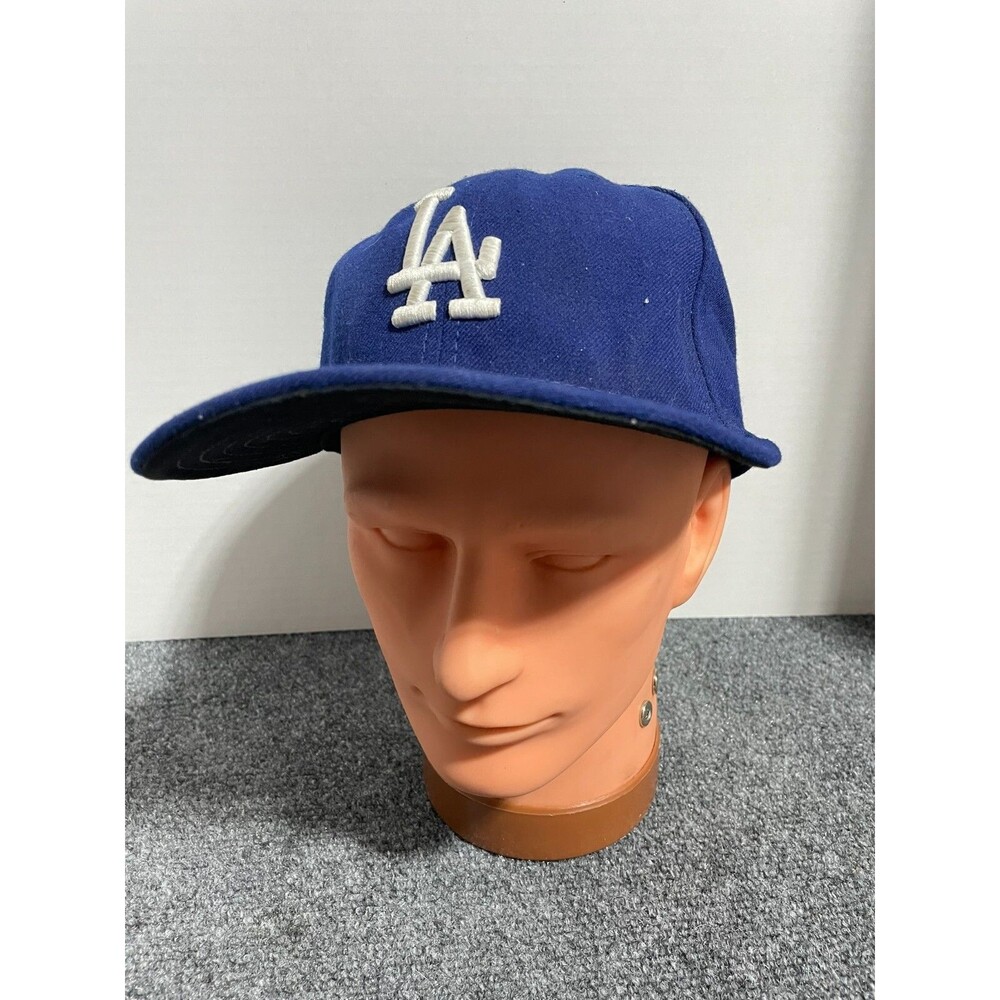 LA Dodgers New Era 59FIFTY Authentic On-Field Fitted Hat Sz 7 Made in USA Blue